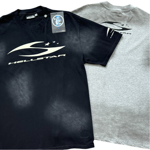 28314285 Distressed H Letter Logo Printed Washed Version Tee 2 colors