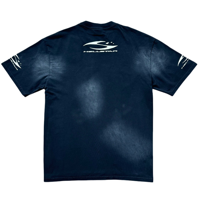 28314285 Distressed H Letter Logo Printed Washed Version Tee 2 colors