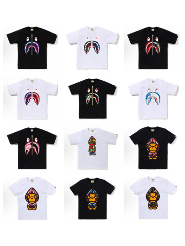 28316666 Baby Milo Colorblock Shark Print tee 24 colors