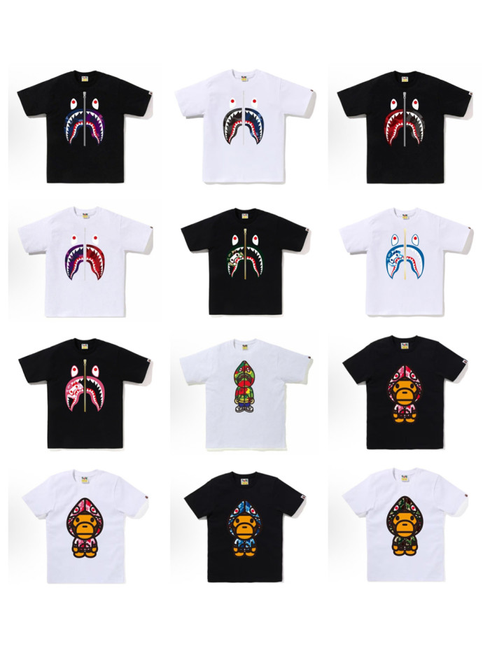 28316666 Baby Milo Colorblock Shark Print tee 24 colors