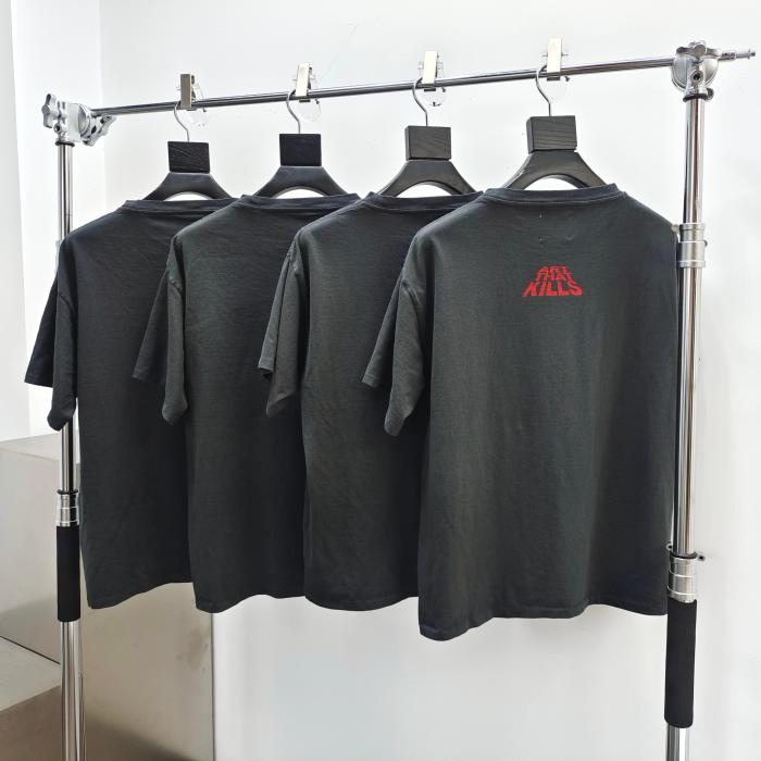 [Big & Tall for weights up to 260 lbs]1:1 quality version 28321426 Extrovert Letter Print Washed Version Tee