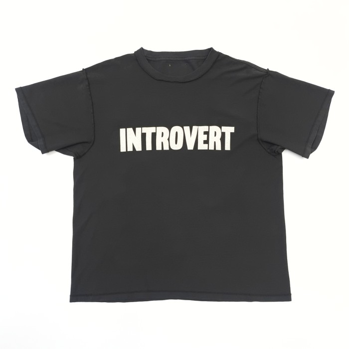 [Big & Tall for weights up to 260 lbs]1:1 quality version 28321426 Extrovert Letter Print Washed Version Tee