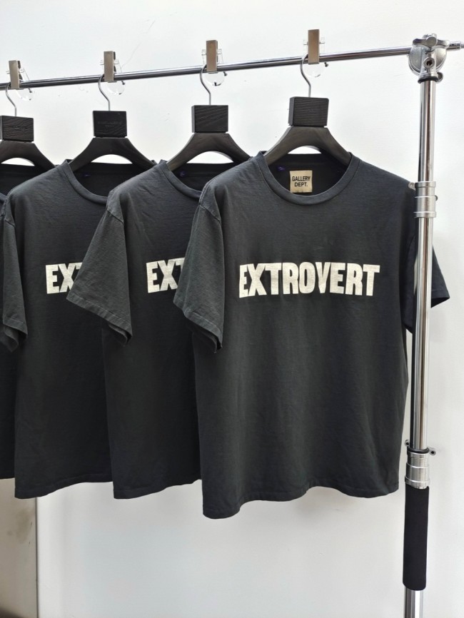 [Big & Tall for weights up to 260 lbs]1:1 quality version 28321426 Extrovert Letter Print Washed Version Tee