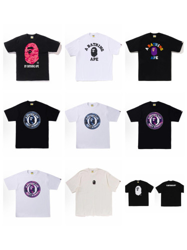 28325707 Camouflage Fuzzy Round Badge Ape Head Print tee 16 colors