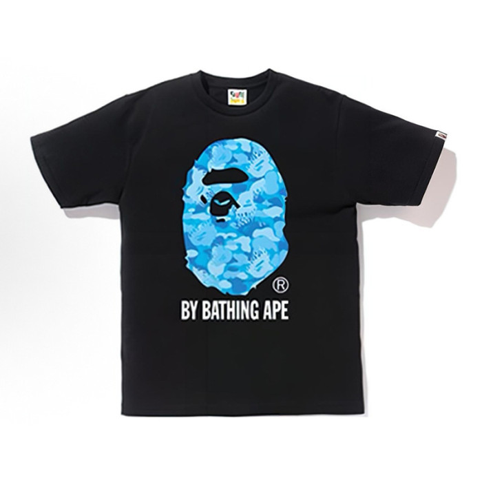 28325707 Camouflage Fuzzy Round Badge Ape Head Print tee 16 colors