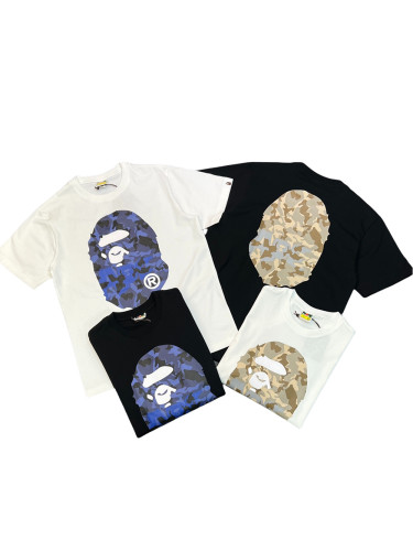 1:1 quality version 28326454 Front and back desert camouflage apes big head print Tee 4 colors