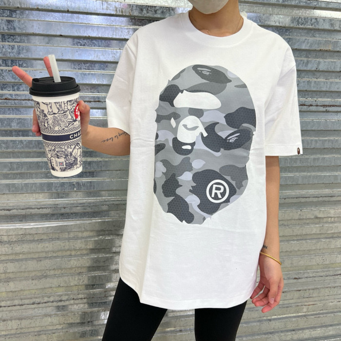 1:1 quality version 28326458 Honeycomb Camouflage Big Head Printed Tee 4 colors