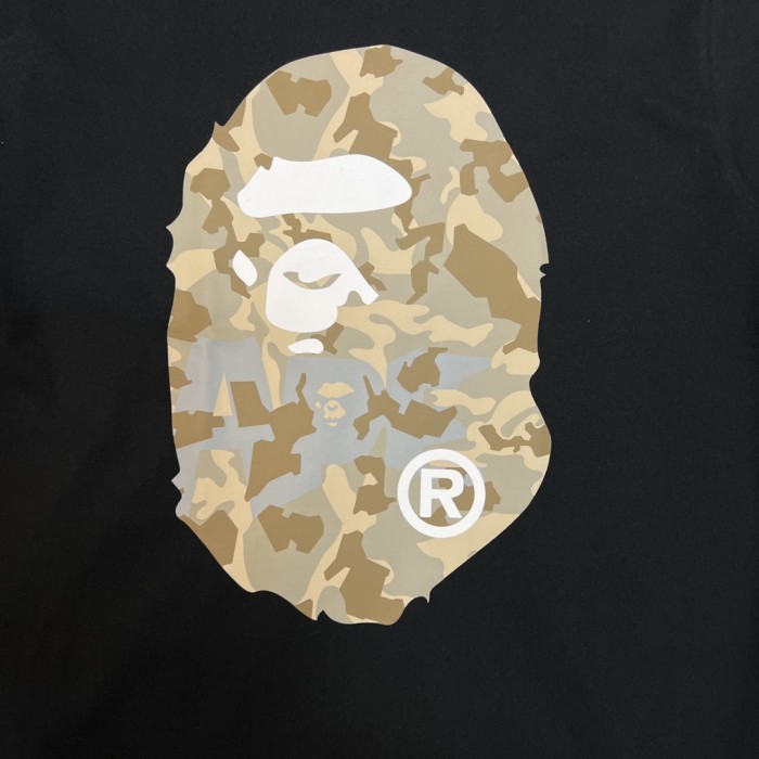 1:1 quality version 28326454 Front and back desert camouflage apes big head print Tee 4 colors
