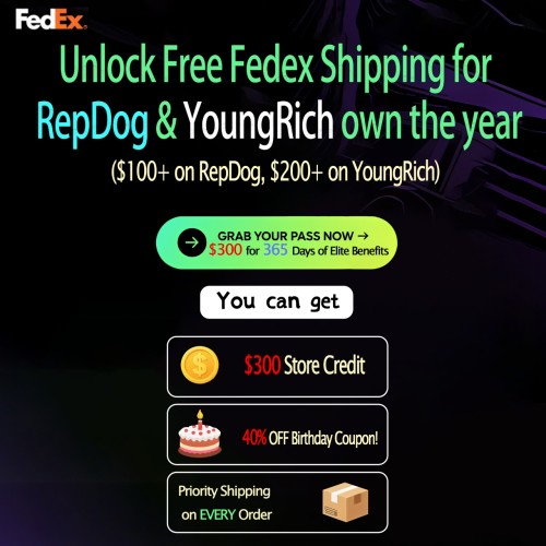 Velocity Pass: Unlock Free Fedex Shipping for RepDog & YoungRich own the year