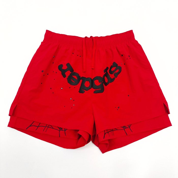[Big & Tall for weights up to 220 lbs]1:1 quality version 28321440 Lettered Spiderweb Print Shorts 2 colors
