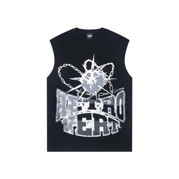 [50% Off]Retrovert Chainball Print Vest 28329889