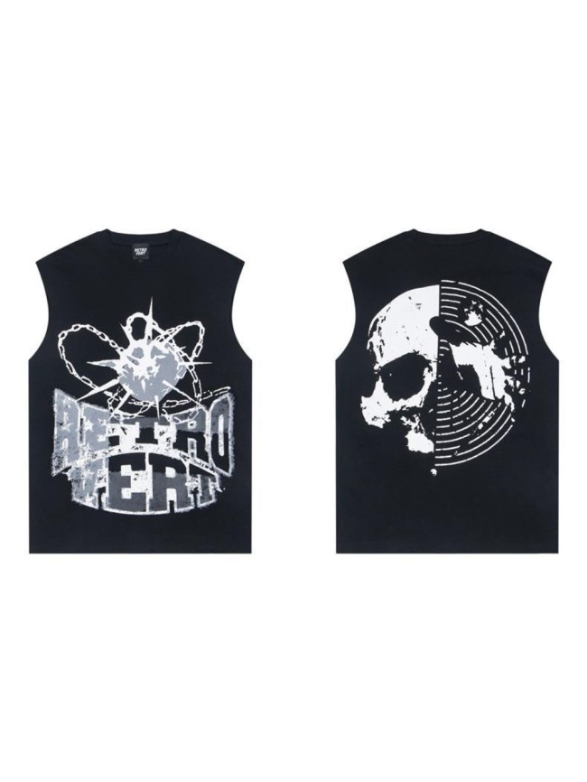 [50% Off]Retrovert Chainball Print Vest 28329889