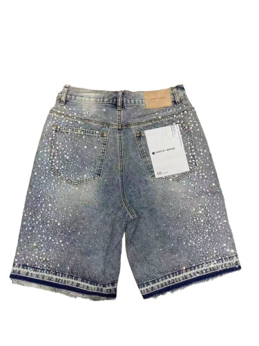 1:1 quality version 28330395 Fireworks Rhinestone Denim Shorts