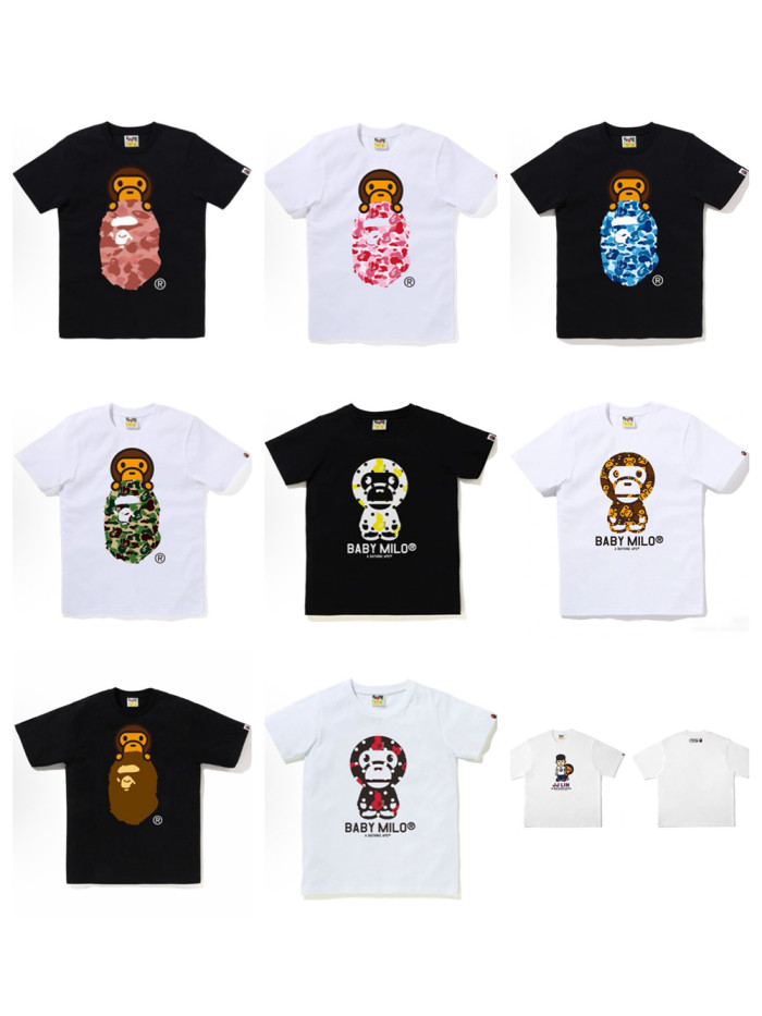 28330499 Baby Milo Camouflage Ape Head Print tee 15 colors