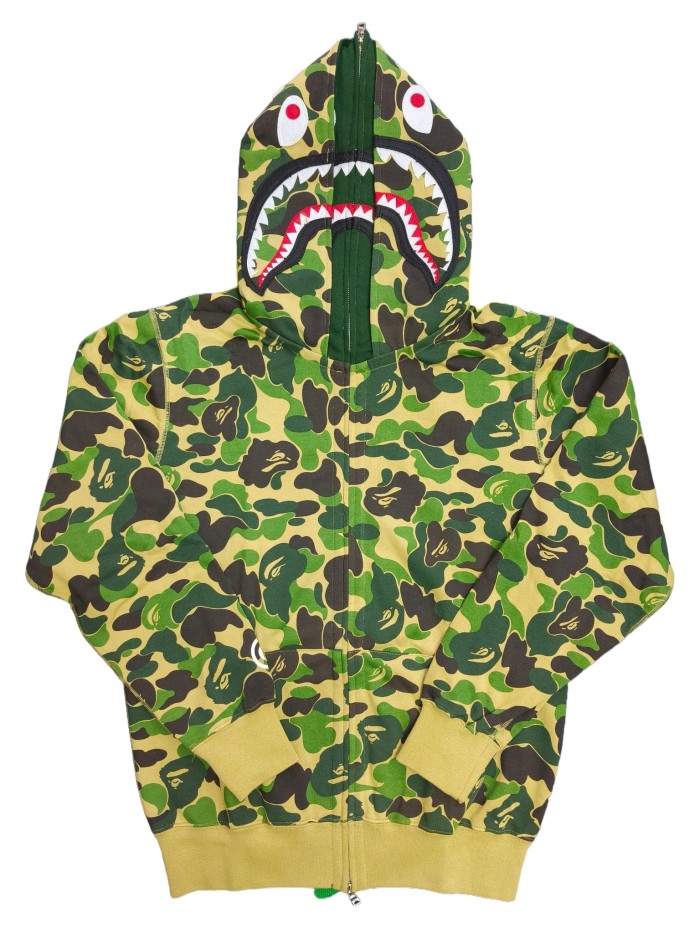 1:1 quality version 28339423 Double-hooded large flower camouflage shark hoodie 5 colors