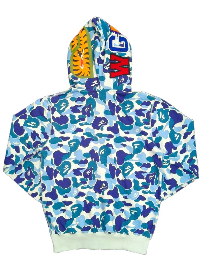 1:1 quality version 28339423 Double-hooded large flower camouflage shark hoodie 5 colors