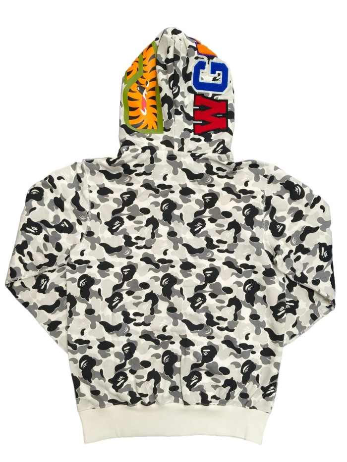 1:1 quality version 28339423 Double-hooded large flower camouflage shark hoodie 5 colors
