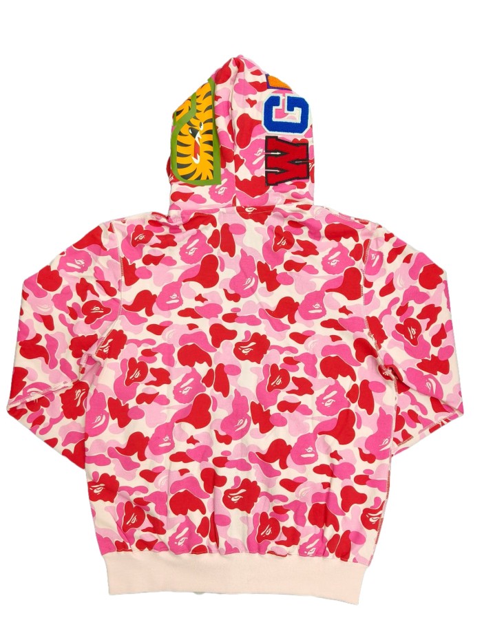 1:1 quality version 28339423 Double-hooded large flower camouflage shark hoodie 5 colors
