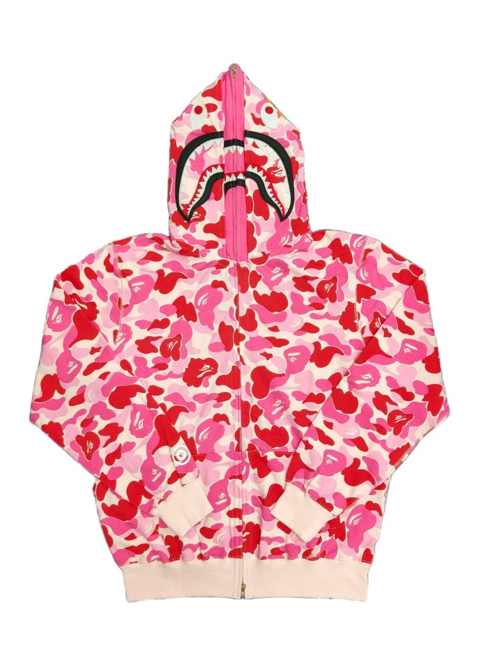 1:1 quality version 28339423 Double-hooded large flower camouflage shark hoodie 5 colors