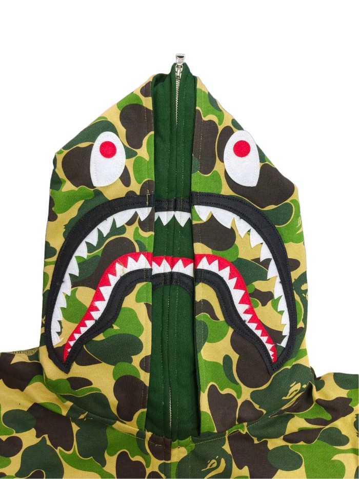 1:1 quality version 28339423 Double-hooded large flower camouflage shark hoodie 5 colors