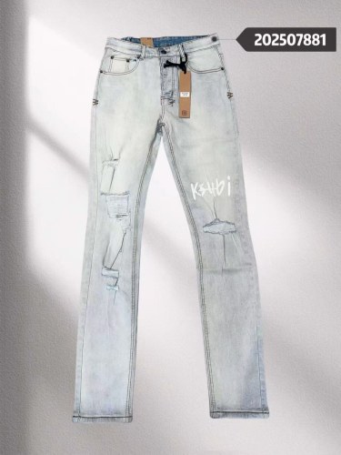 1:1 quality version 28339567 Logo Print Distressed Denim Jeans