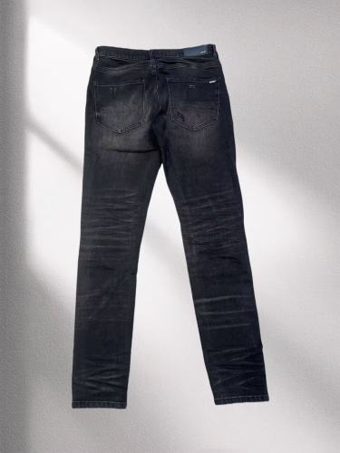 1:1 quality version 28339574 Black Leather Patchwork Jeans