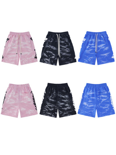 28339559 Letter Print Washed Version Shorts 3 colors