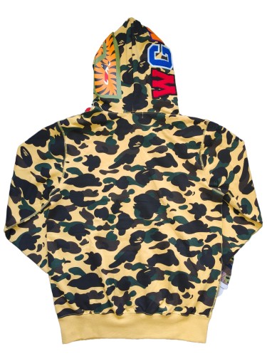 1:1 quality version 28346716 Classic Camouflage Yellow Shark Zipper Hoodie
