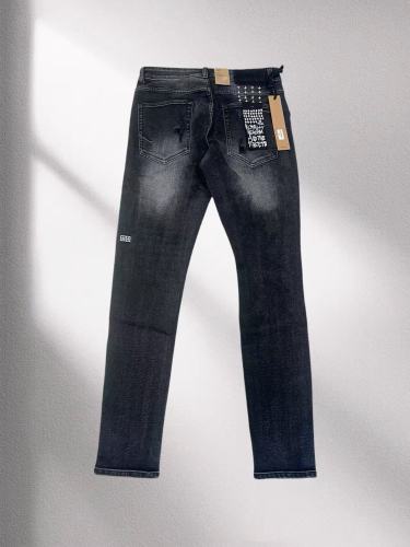 1:1 quality version 28348599 Embroidered letter distressed jeans
