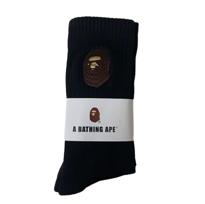 28351350 Shark Camouflage Ape Head Embroidered Mid-Calf Socks 20 colors