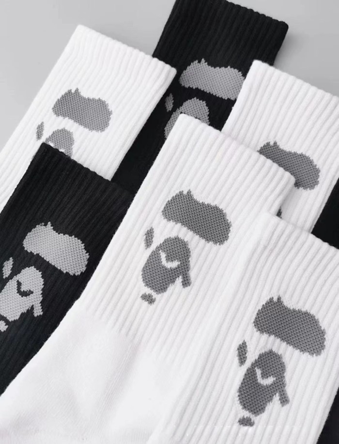 28351352 Ape Jacquard Sports Socks 2 colors