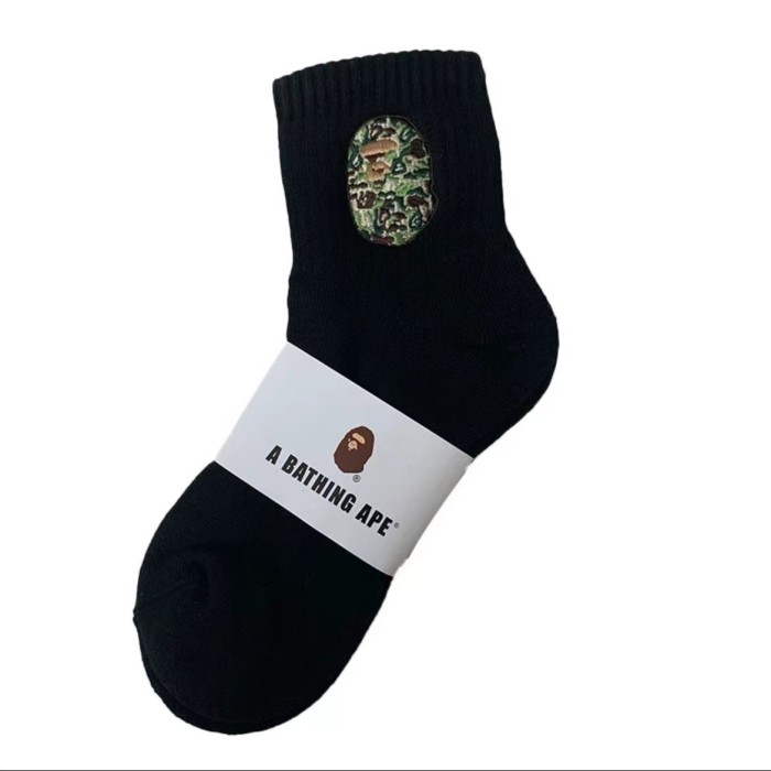 28351350 Shark Camouflage Ape Head Embroidered Mid-Calf Socks 20 colors