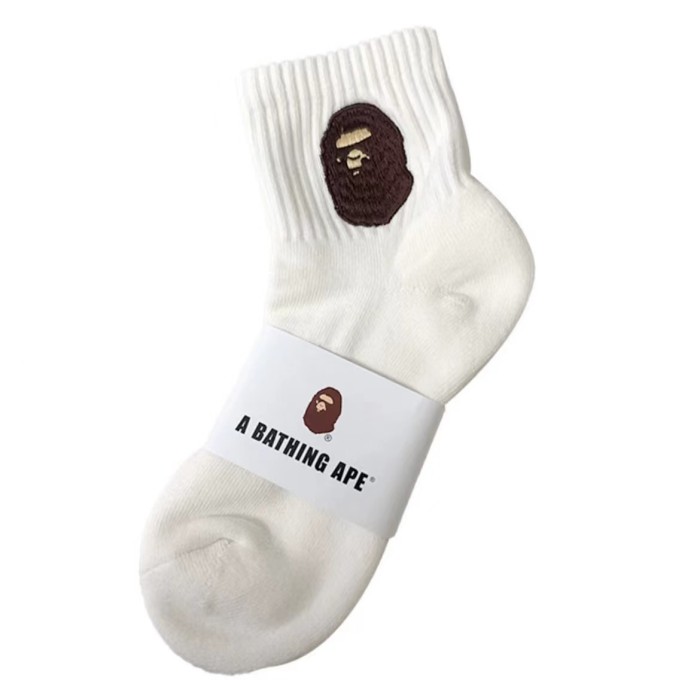 28351350 Shark Camouflage Ape Head Embroidered Mid-Calf Socks 20 colors