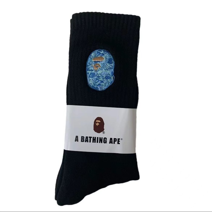 28351350 Shark Camouflage Ape Head Embroidered Mid-Calf Socks 20 colors