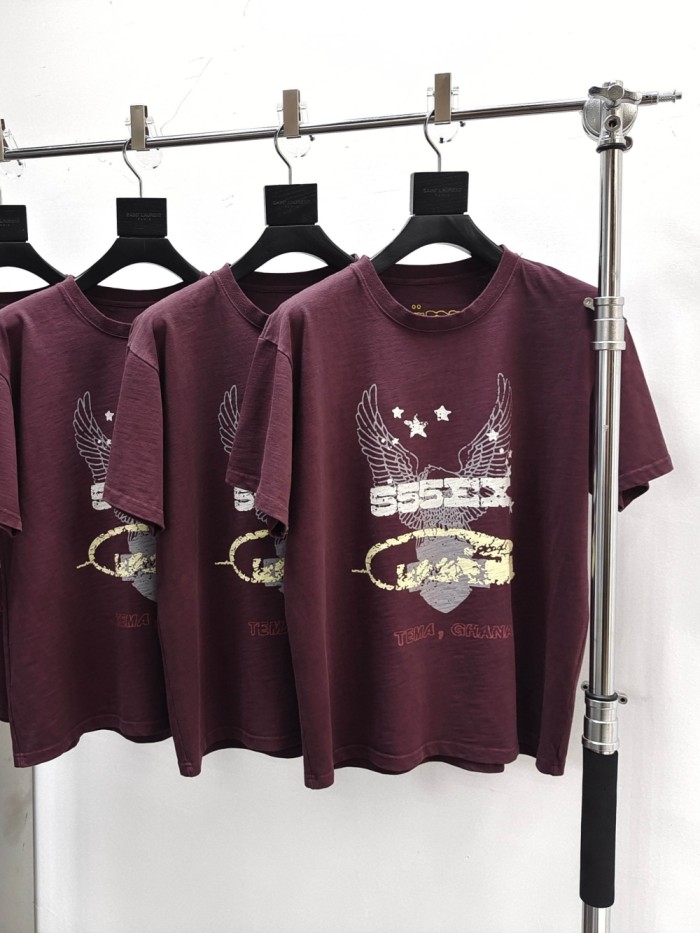 [Big & Tall for weights up to 220 lbs]1:1 quality version 28354009 Wings 555EX Letter Print Tee