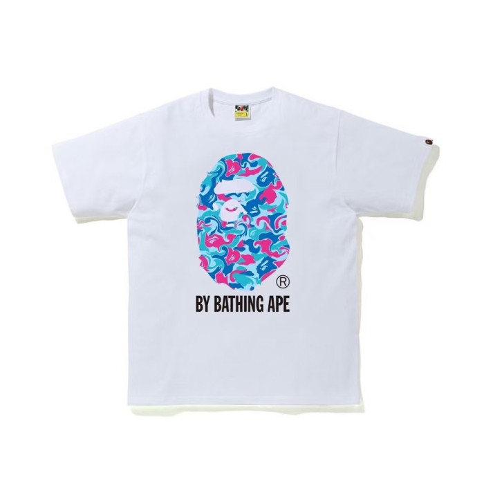 28354002 Colorful Camouflage Ape Head Initial Print tee 8 colors