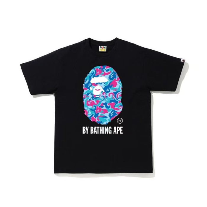 28354002 Colorful Camouflage Ape Head Initial Print tee 8 colors