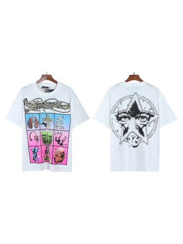 28356418 Colorful Nine-Grid Pattern Printed Tee