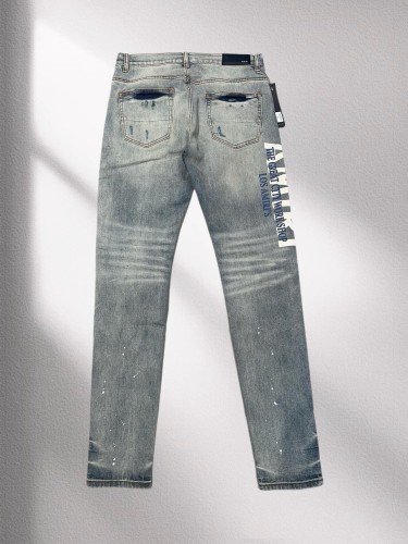 1:1 quality version 28357905 Letter Print White Splash Jeans