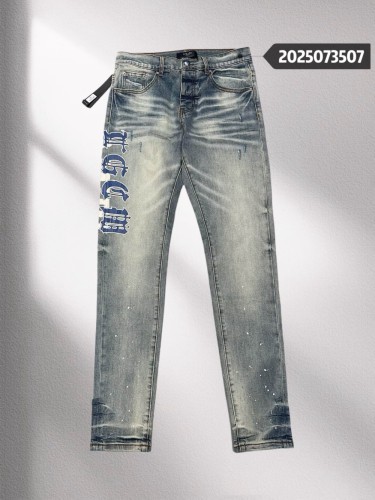 1:1 quality version 28357905 Letter Print White Splash Jeans