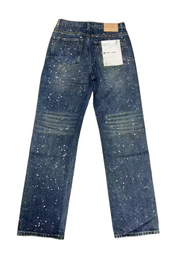 1:1 quality version 28360218 White Splash-Print Straight-Leg Jeans