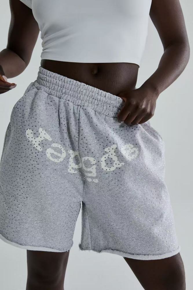 [Big & Tall for weights up to 220 lbs]1:1 quality version 28363720 Full Rhinestone Hoodie & Shorts Set