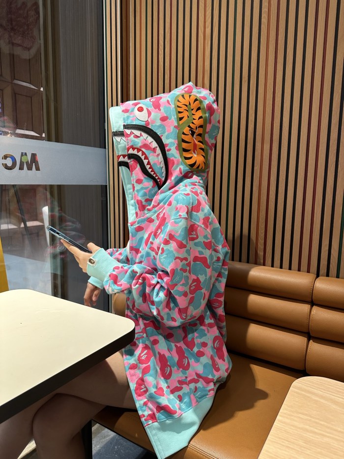1:1 quality version 28367278 Miami 4th Anniversary Camouflage Double Hooded Zipper Hoodie