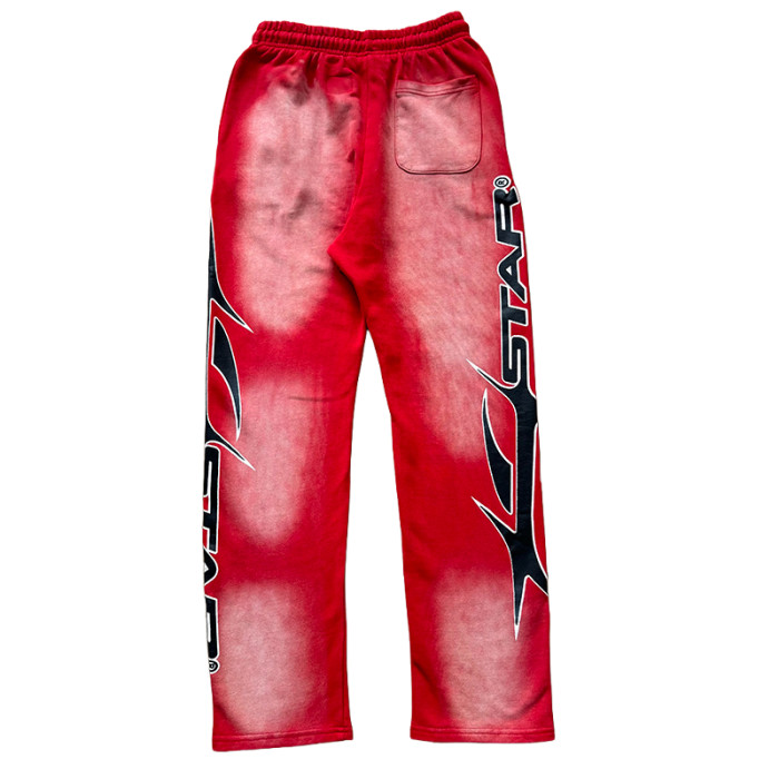 28367333 HS Letter Print Washed Version hoodie & pants set
