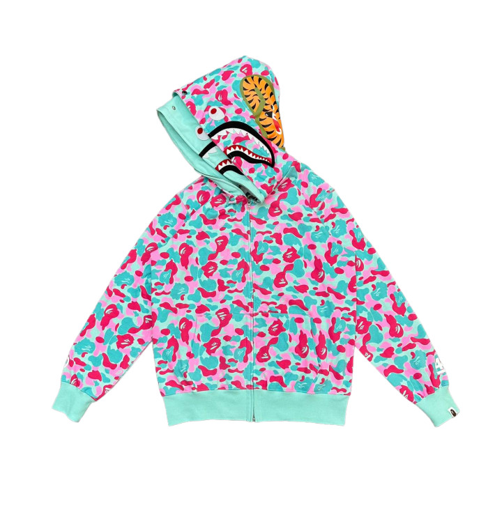 1:1 quality version 28367278 Miami 4th Anniversary Camouflage Double Hooded Zipper Hoodie