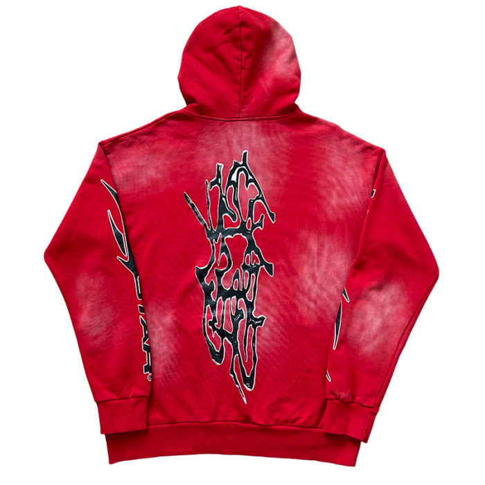 28367333 HS Letter Print Washed Version hoodie & pants set