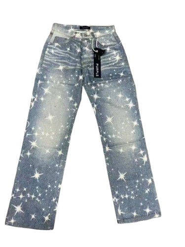   1:1 quality version 28367495 Star Print Rhinestone jeans