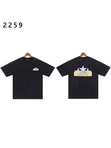 [Buy Two Get One Free]28382256 Location sign logo printed worn-out Washed Version tee