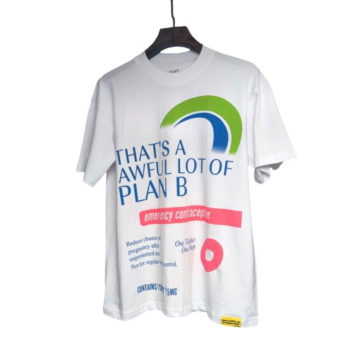 28382236 Red and Blue Slogan Printed Tee