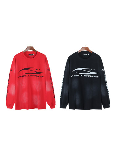 28382284 Logo Print Washed Version Long Sleeve T-Shirt 2 colors